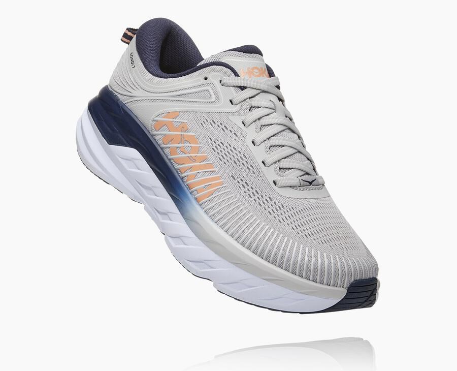 Hoka One One Løbesko Dame - Bondi 7 - Grå/Sort - 481056FIQ